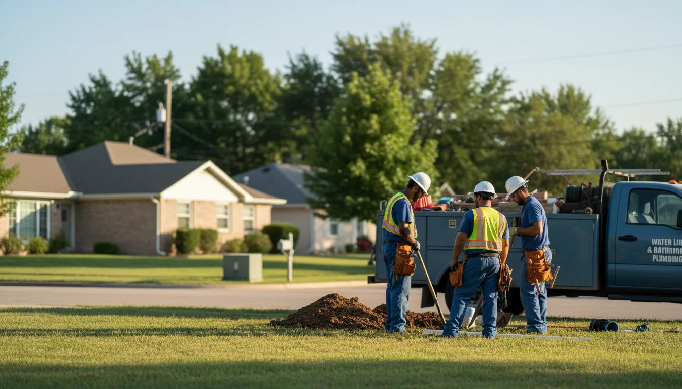 Residential water line and bathroom plumbing service in Gasport, NY